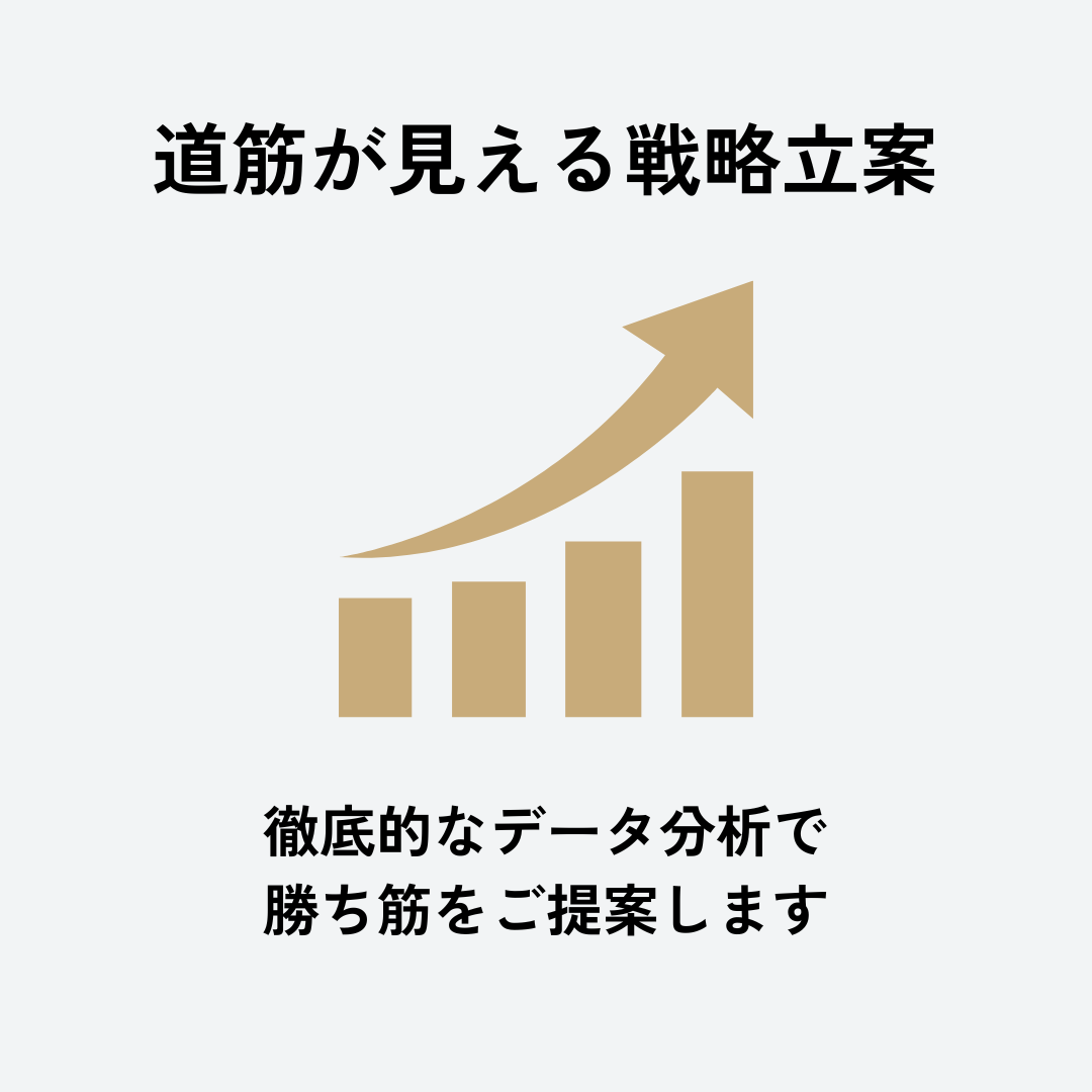 勝ち筋が見える戦略立案 戦略的なデータ分析で勝ち筋をご提案します